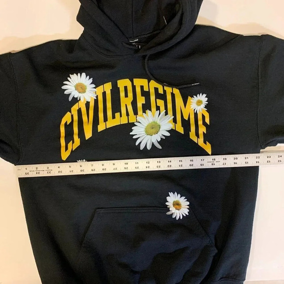 Civil Regime Men's Daisy Spellout Logo Pullover Long Sleeve Hoodie Size L - Picture 8 of 10